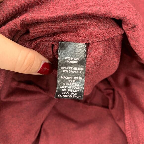 Betabrand Travel Yoga Pant Womens PM Medium Petite Heather Red Stretch Pull On - Picture 8 of 10